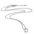 Collier Sølv Zirconia 16 Sten rhodineret Hjerte 38-42 cm