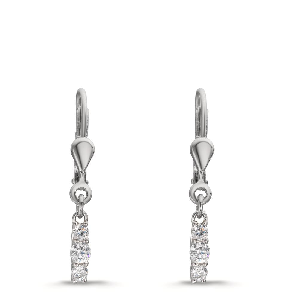 Øreringe Sølv Zirconia 6 Sten rhodineret