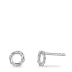 Ørestikker Sølv Zirconia 16 Sten rhodineret Ø6.5 mm