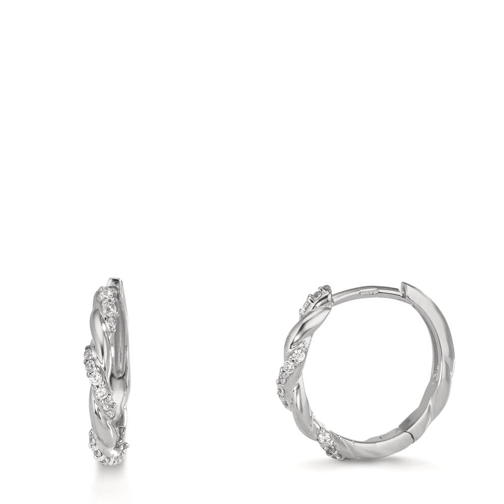 Click kreoler Sølv Zirconia 26 Sten rhodineret