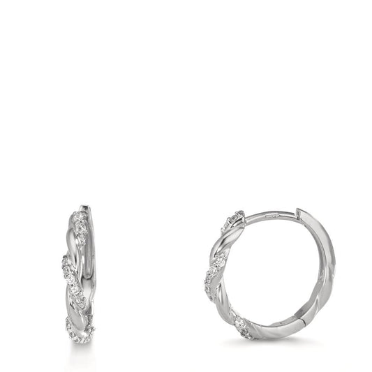 Click kreoler Sølv Zirconia 26 Sten rhodineret