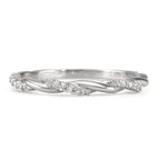Indsæt ring Sølv Zirconia 18 Sten rhodineret
