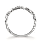 Indsæt ring Sølv Zirconia 18 Sten rhodineret