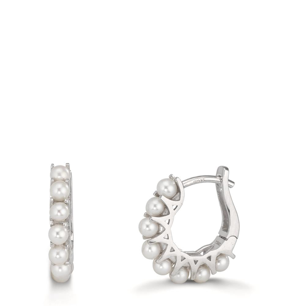 Click kreoler Sølv rhodineret Ferskvands kulturperle, 16 Perler, 2.5 mm