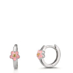 Click kreoler Sølv Zirconia gul , 2 Sten rhodineret Blomst