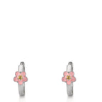 Click kreoler Sølv Zirconia gul , 2 Sten rhodineret Blomst