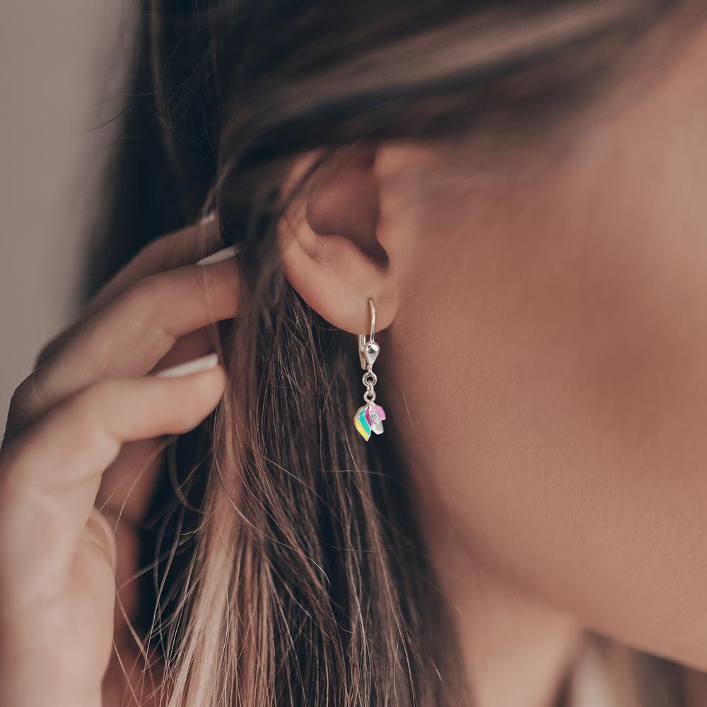 Øreringe Sølv rhodineret Hest