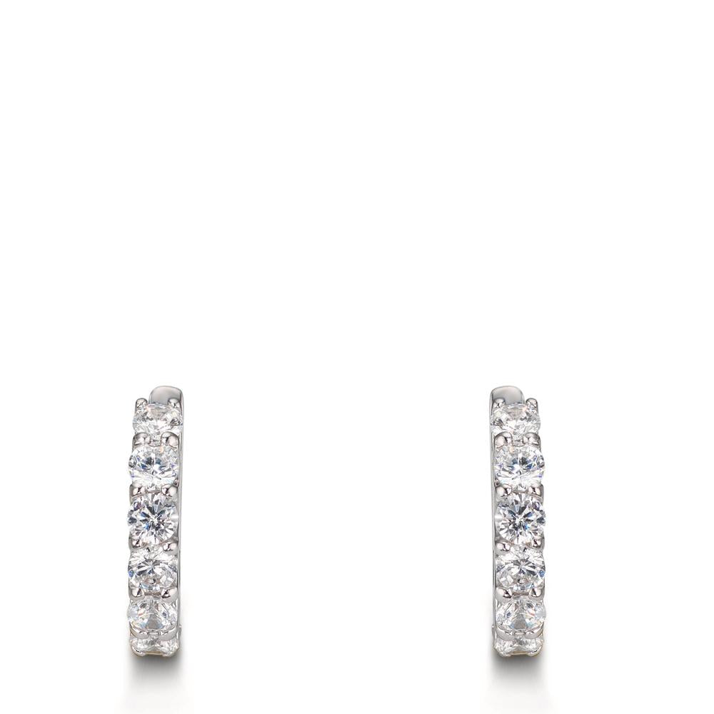 Click kreoler Sølv Zirconia 16 Sten rhodineret