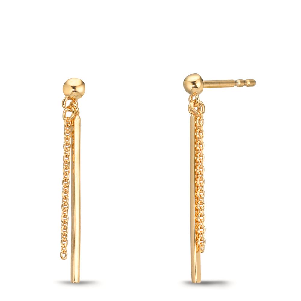 Øreringe Sølv gul forgyldt