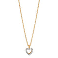 Collier 375/9K guld Zirconia Hjerte 38-42 cm