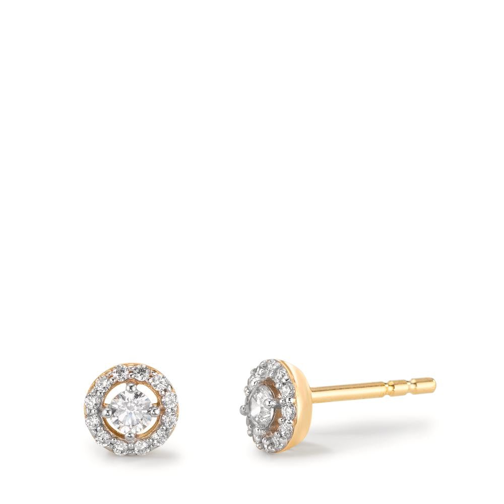 Ørestikker 375/9K guld Zirconia Ø5.5 mm