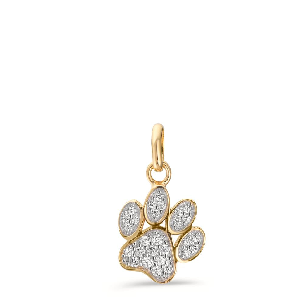 Vedhæng 375/9K guld Zirconia pote Ø9.5 mm