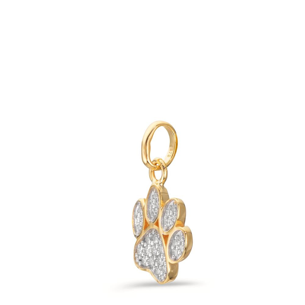 Vedhæng 375/9K guld Zirconia pote Ø9.5 mm
