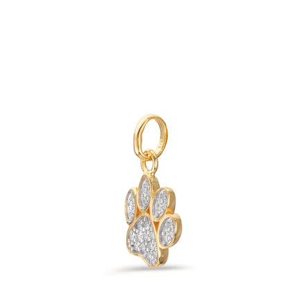 Vedhæng 375/9K guld Zirconia pote Ø9.5 mm