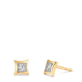 Ørestikker 375/9K guld Zirconia 2 Sten