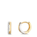 Click kreoler 375/9K guld Zirconia 16 Sten tofarvet