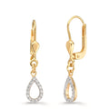 Øreringe 375/9K guld Zirconia