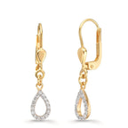 Øreringe 375/9K guld Zirconia