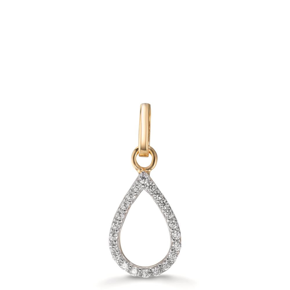 Vedhæng 375/9K guld Zirconia