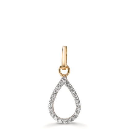 Vedhæng 375/9K guld Zirconia