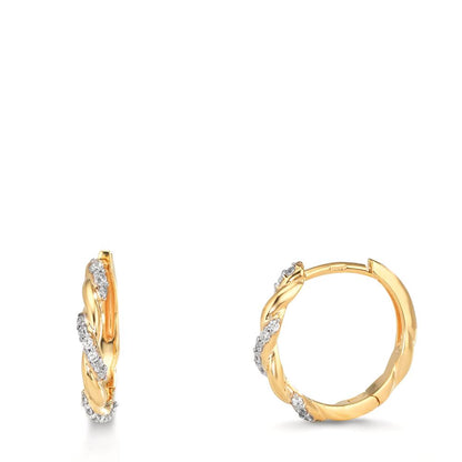 Click kreoler 375/9K guld Zirconia 30 Sten