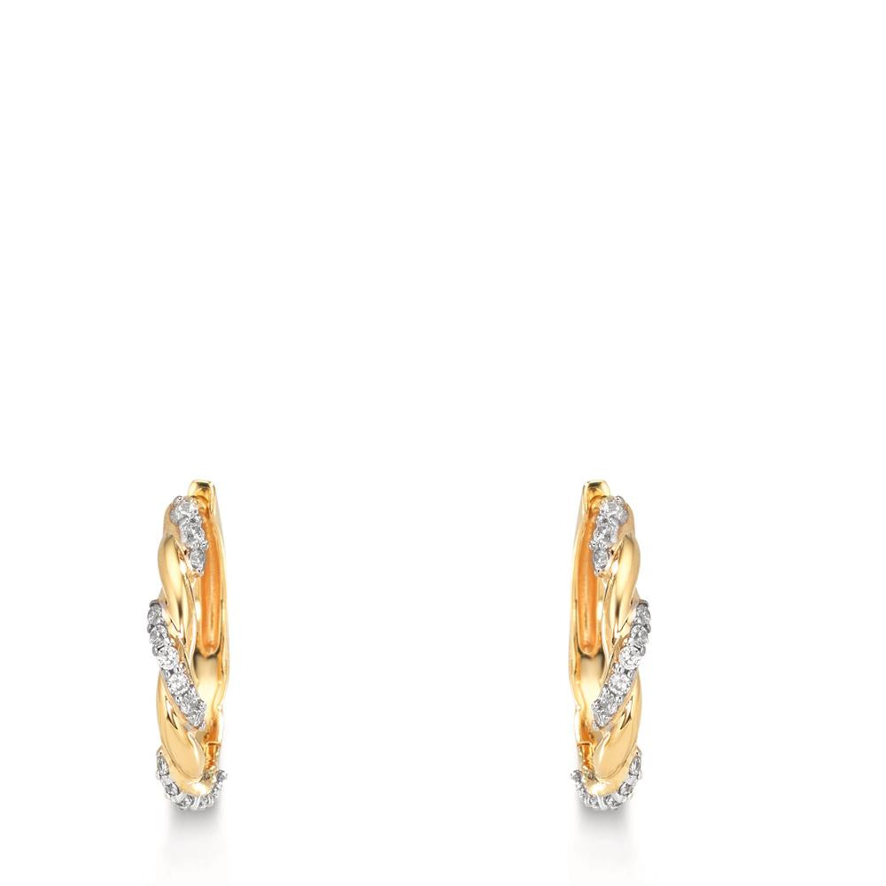Click kreoler 375/9K guld Zirconia 30 Sten