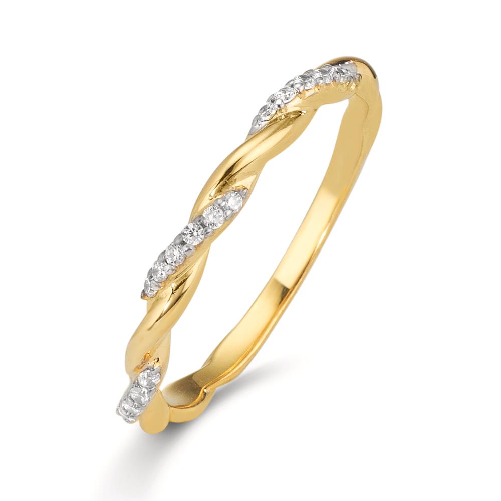 Ringe 375/9K guld Zirconia 18 Sten