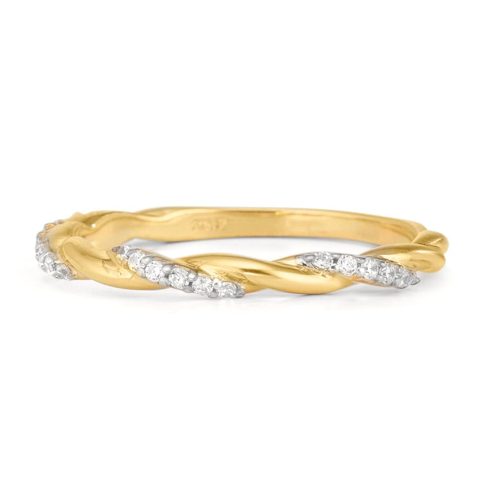 Ringe 375/9K guld Zirconia 18 Sten