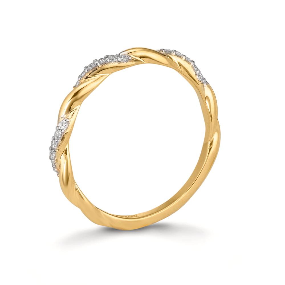 Ringe 375/9K guld Zirconia 18 Sten