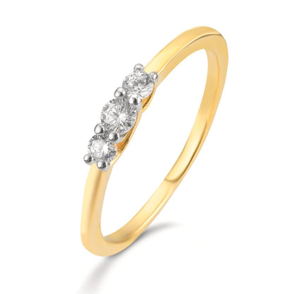 Ringe 375/9K guld Zirconia 3 Sten