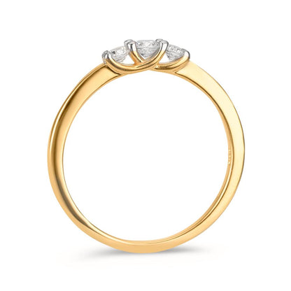 Ringe 375/9K guld Zirconia 3 Sten