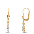 Øreringe 375/9K guld Zirconia 6 Sten