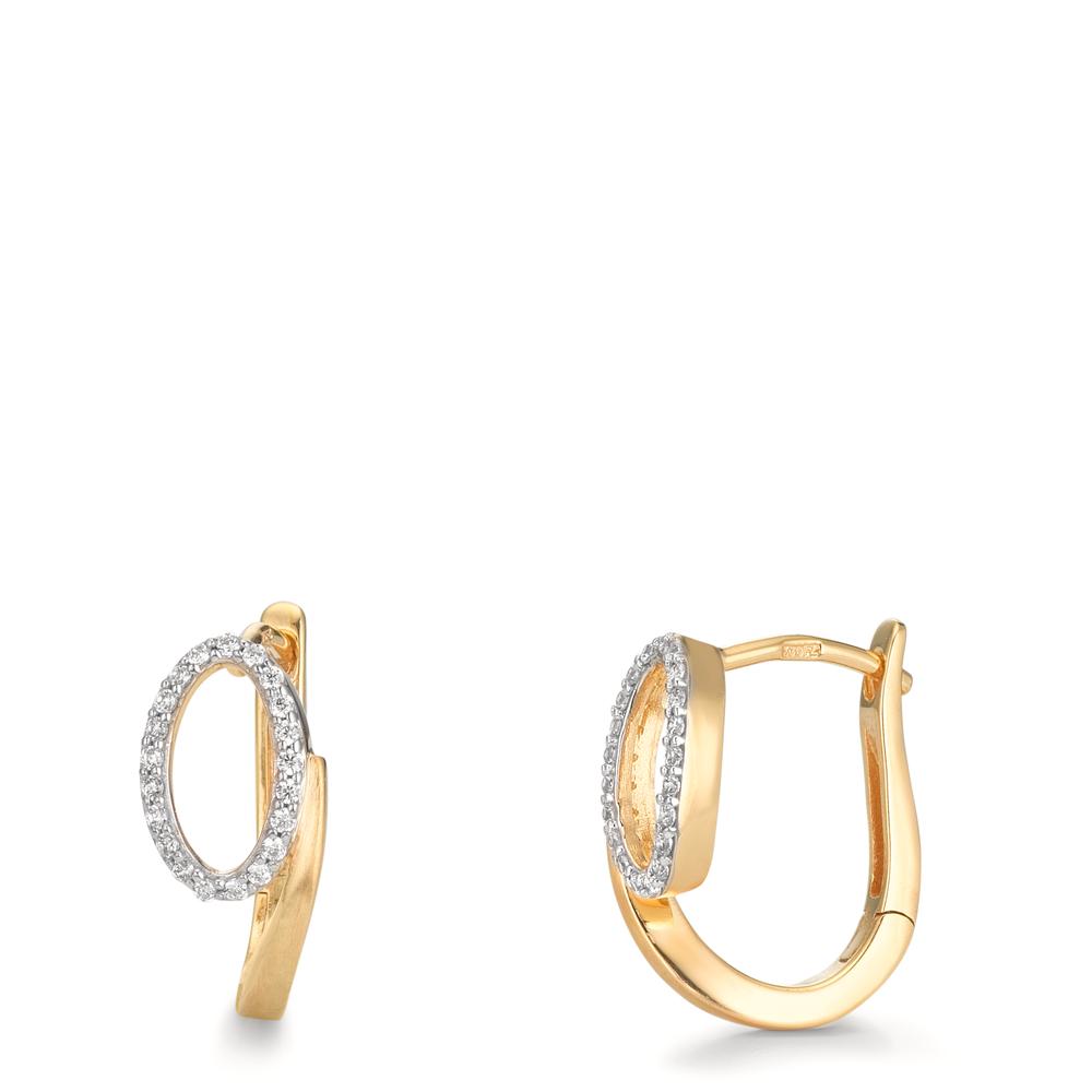 Click kreoler 375/9K guld Zirconia