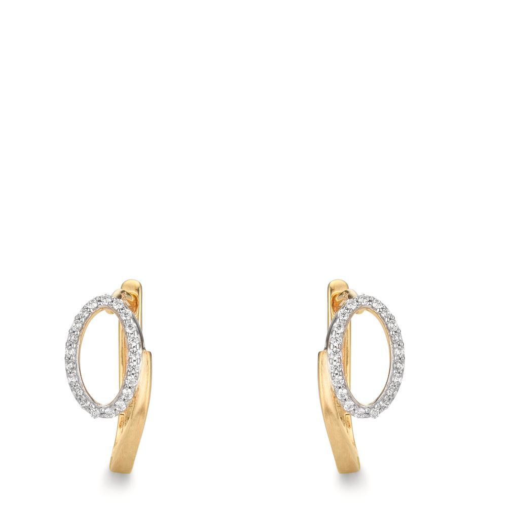 Click kreoler 375/9K guld Zirconia