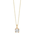 Halskæde med vedhæng 375/9K guld Zirconia 40-42 cm