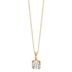 Halskæde med vedhæng 375/9K guld Zirconia 40-42 cm