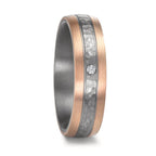 Partnerringe 999 tantal, 585/14K roseguld Diamant 0.02 ct, w-si