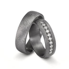 Partnerringe 999 tantal Diamond Lab dyrket 0.25 ct, 10 Sten , tw-vsi