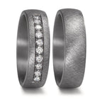 Partnerringe 999 tantal Diamond Lab dyrket 0.25 ct, 10 Sten , tw-vsi