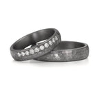 Partnerringe 999 tantal Diamond Lab dyrket 0.25 ct, 10 Sten , tw-vsi