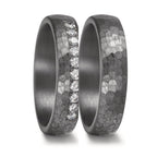Partnerringe 999 tantal Diamond Lab dyrket 0.25 ct, 10 Sten , tw-vsi