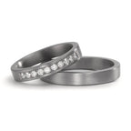 Partnerringe 999 tantal Diamond Lab dyrket 0.25 ct, 10 Sten , tw-vsi