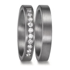 Partnerringe 999 tantal Diamond Lab dyrket 0.25 ct, 10 Sten , tw-vsi