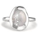 Ringe Sølv Perlemor hvid Ø14.5 mm