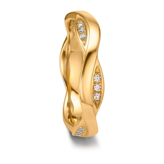 Partnerringe 750/18K guld Diamant 0.09 ct, 18 Sten , tw-vsi