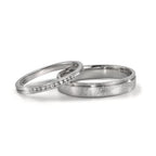 Partnerringe 950 platin Diamant 0.075 ct, 10 Sten , w-si