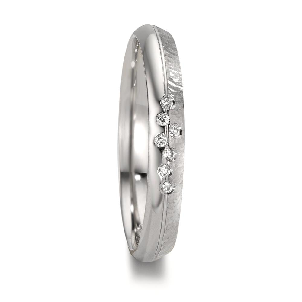 Partnerringe 950 platin Diamant 0.035 ct, 7 Sten , w-si