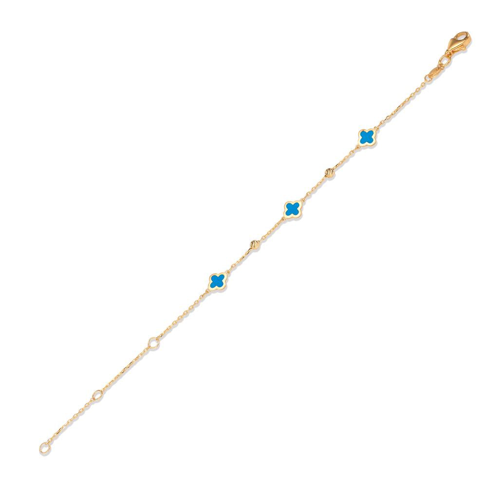 Armbånd 375/9K guld malet Blomst 12-16 cm