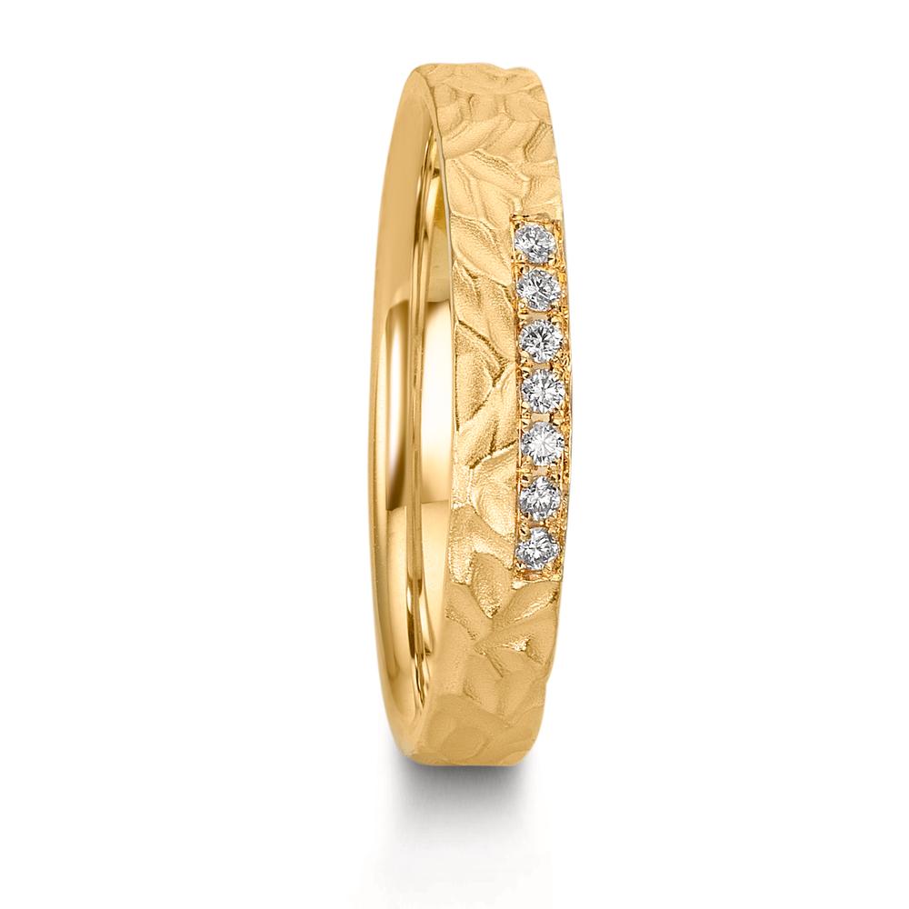 Partnerringe 750/18K guld Diamant 0.063 ct, 7 Sten , w-si