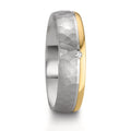Partnerringe Sølv, 585/14K roseguld Diamant 0.015 ct, w-si tofarvet